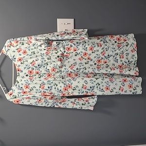 NWT LOFT - White Floral Dress